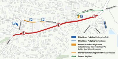 Rund 700 Meter der Rütistrasse werden in Etappen umgebaut, saniert und erhalten modernisierte Werkleitungen. Bald sind die Bauarbeiten abgeschlossen.