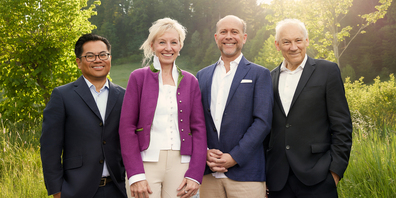 Hauptliste der GLP Kanton Schwyz (v.l.n.r.): Punleuk Kam, Ursula Lindauer, Lorenz Ilg und Josias Gasser.