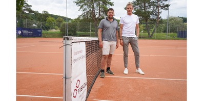 Ein siebenköpfiges OK rund um OK-Präsident Patrick Möckli (l.) und Beat Ammann vom  TC Uhwiesen sowie 300 freiwillige Helfer:innen stemmen den Sportanlass.