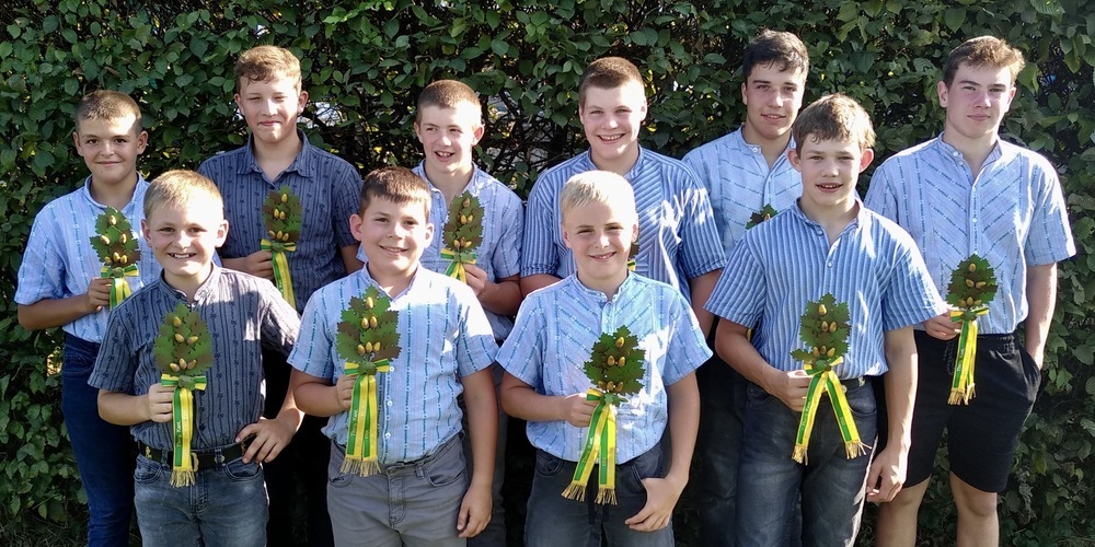 Die Zweiggewinner hinten von links: Joel Loher, Dario Steiger,Daniel Gasenzer, Johannes Eggenberger, Sandro Eugster, Robin Walt; vorne von links: Roman Kobler, Fabian Rusch, Lars Kobler, Adrian Meier