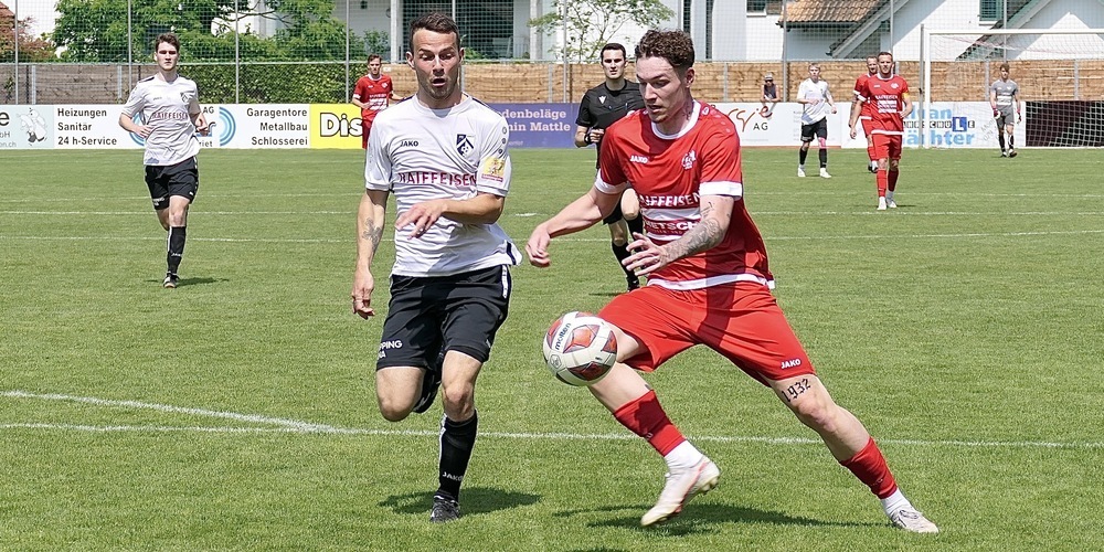 Noah Frick (rechts) brachte die Kolbensteiner nach seiner Einwechslung in Führung. (Archivbild)