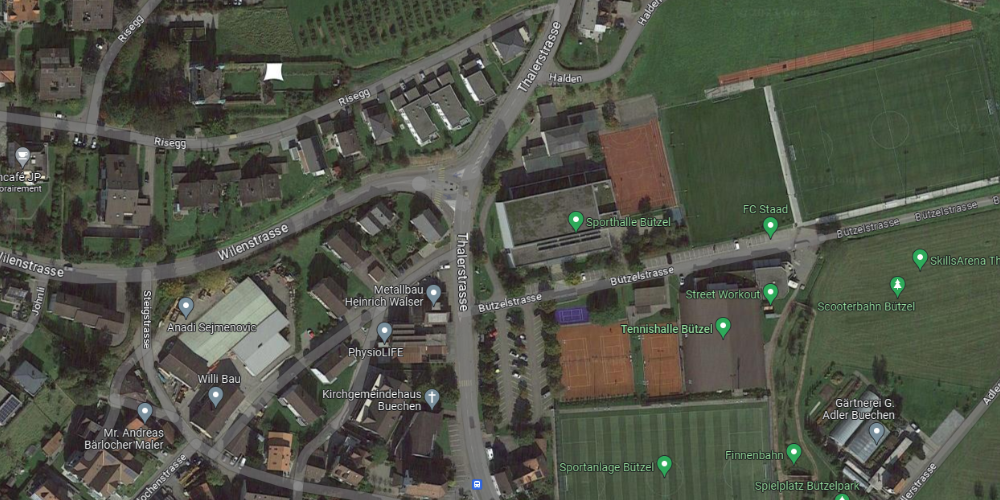 Auf der Thalerstrasse auf Höhe der Verzweigung Wilenstrasse  starten die Bauarbeiten für die neue Fussgängerquerung.