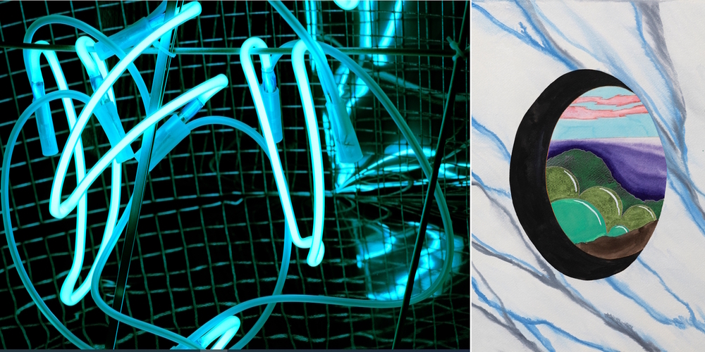 (v.l.n.r.) Kyra Tabea Balderer, Raubkatze, 2020; Eleonora Meier, When it comes, the landscape listens, 2022.