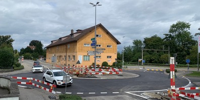 Der Verkehr rollt wieder auf dem Kreisel Hafenbahnhof.