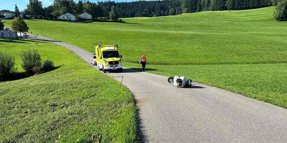 Der Selbstunfall ereignete sich auf der Gerenstrasse.