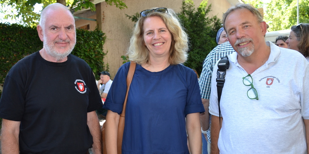 Quartiervereinspräsident Alfons Nievergelt, Stadträtin Karin Rykart und OK-Präsident Roger Tognella (v.l.).