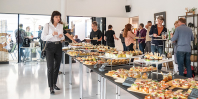 Für die Raiba-Mitglieder stand ein reiches Buffet zur Verfügung