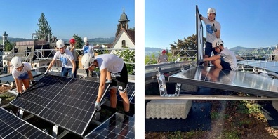 Die neue Solaranlage des Gymnasiums Friedberg wurde in Betrieb genommen.