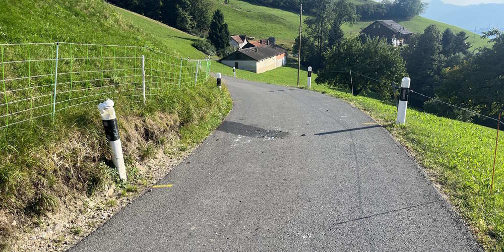 An dieser engen Stelle kam es zur Streifkollision.