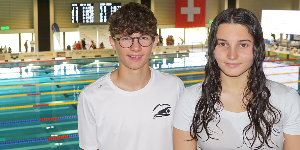 Andri Halter und Laura Kobler freuen sich über eine erfolgreiche Sommer Schweizermeisterschaft.