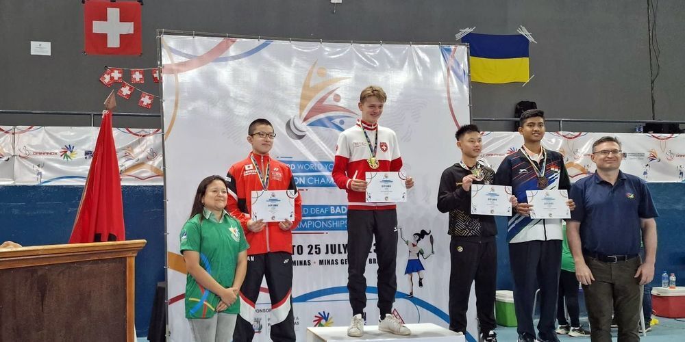 Zeno Baldegger vom Badmintonclub Trogen-Speicher gewann an den Gehörlosen Weltmeisterschaften in Brasilien zweimal die Goldmedaille.