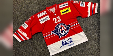 Neben neuen Trikots (Bild) erhält der Eishockey-Nachwuchs auch neue Hosen und Stulpen.
