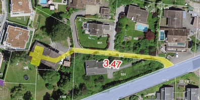 Gemeindestrassenplan Stand Juni 2023 mit Gemeindestrasse 3. Klasse Frohe Aussicht (Nr. 3.47).