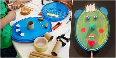 Die am Freitag unter dem Motto «Werde Künstlerin oder Künstler» entstandenen Kinderkunstwerke wurden in die aktuelle Ausstellung integriert.