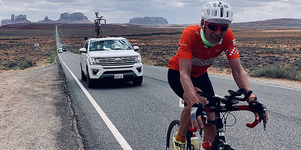Lionel Poggio beim Race Across America.
