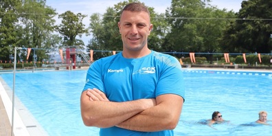 Cheftrainer Milan Petrovic, NLA-Wasserball SC Kreuzlingen im Freibad Hörnli.