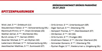 Brünigschwinget am 30. Juli 2023.