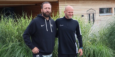 Engagiertes Duo im FC Kreuzlingen mit Teammanager Kürsat Ortancioglu und dem neuen Trainer Michael Pfister.