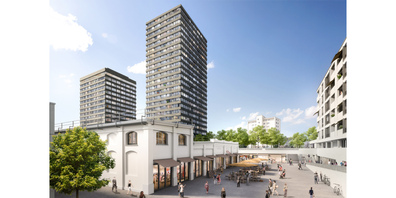 So könnte die neue Filiale der Migros in Neuhausen aussehen (Visualisierung). 