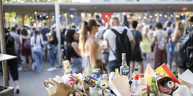 Grosses Fest – grosser Abfallberg. Trotz Recyclingkonzept produzierte das diesjährige Züri-Fäscht viel Kehricht. (Archivbild)