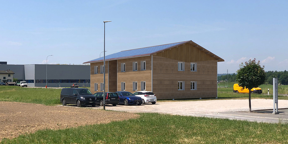 Das Projekt für die Asylunterkunft auf dem Areal Tischmacherhof in Galgenen. Am 27. August stimmen die Galgenerinnen und Galgener darüber ab.