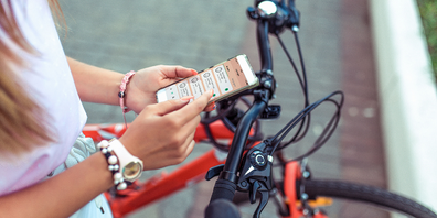 Die gefahrenen Kilometer können in der App getrackt werden.