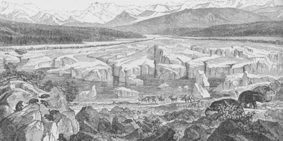 Linthgletscher im Zürichseebecken gegen Ende der letzten Eiszeit.