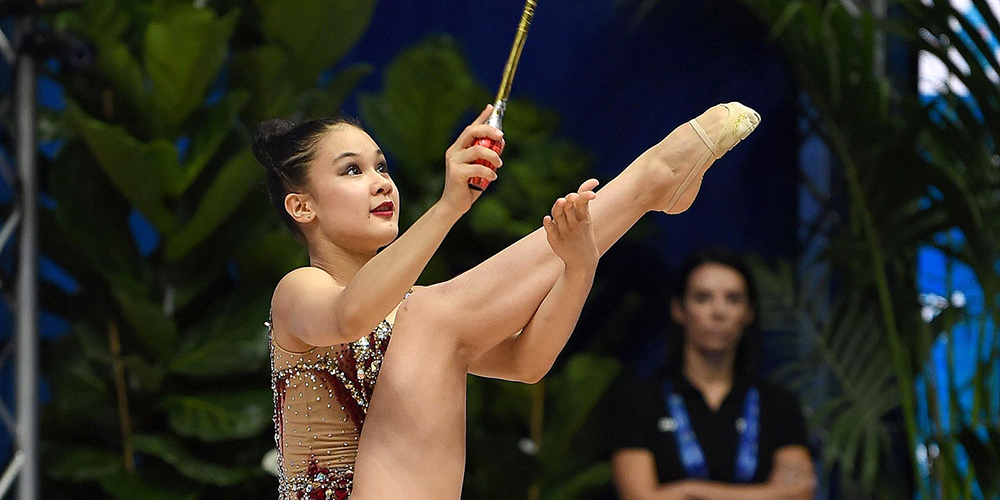 Lauren Grüniger gelang mit den Keulen eine sehr gute Darbietung.