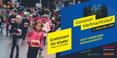 Kinder können am Gossauer Weihnachtslauf gratis starten.