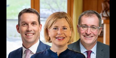  SR Esther Friedli, NR Michael Götte und NR Roland Rino Büchel