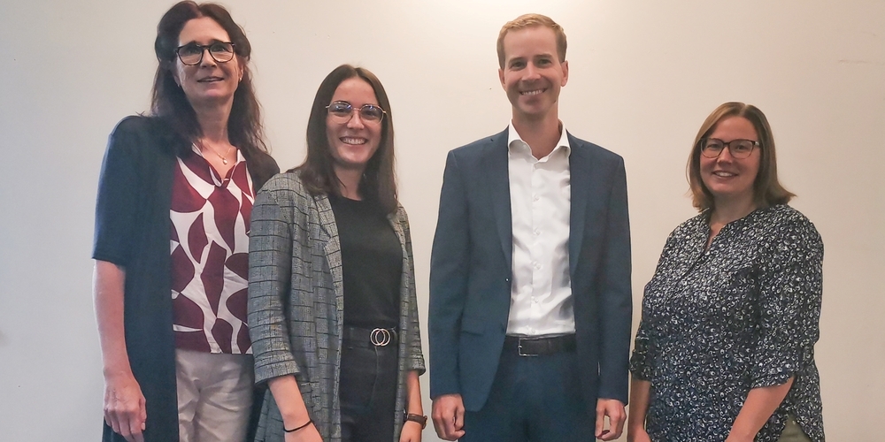 v.l.n.r.: Susan Wellnitz, Jenny Bachmann, Pascal Rüegg, Janine Eicher.