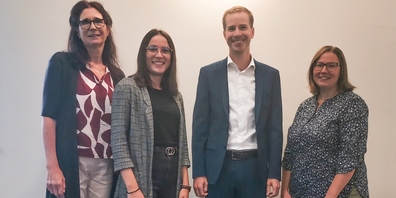 v.l.n.r.: Susan Wellnitz, Jenny Bachmann, Pascal Rüegg, Janine Eicher.