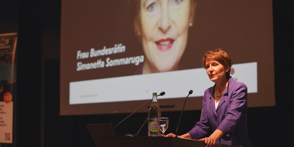 Bundesrätin Simonetta Sommaruga hielt an der HSR eine Grundsatzrede.
