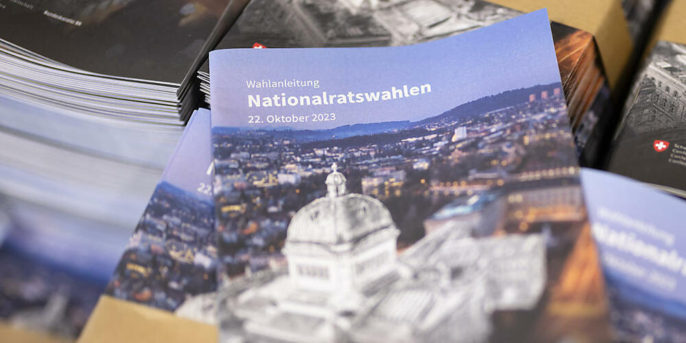 Broschüre zu den Wahlunterlagen für die eidgenössischen Wahlen vom 22. Oktober.