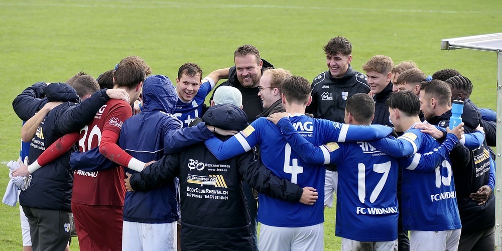 Die Stimmung beim FC Widnau ist nach dem Sieg in Dübendorf sehr gut (Archivbild)