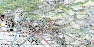 Übersichtsplan Neubau Verbindungsweg Bifang-Felsenburg.