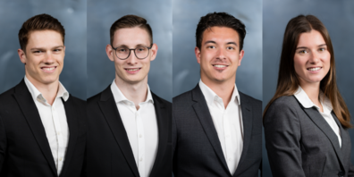 v.l.n.r.: Jan Ziegler, Florian Hutter, Jan Frei und Sarina Sieber