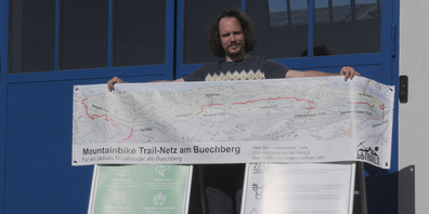 Die MTB-Trails auf dem Buechberg sollen ein rücksichtsvolles Mit- und Nebeneinander im Naherholungsgebiet ermöglichen. Pascal Tinner setzt sich als Präsident des Vereins bbTRAILS dafür ein.