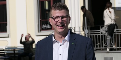 Mike Egger hatte heute gut lachen, als die Wahlergebnisse eintrafen