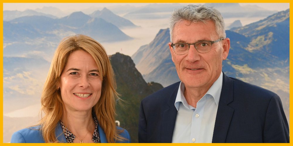 Unsere neuen Ständeräte: Petra Gössi (FDP) und Pirmin Schwander (SVP).