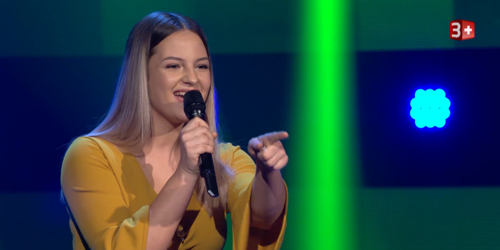 Die Ausserschwyzerin Tatjana Ivanovic versucht die Juroren von «The Voice of Switzerland» mit ihrem Gesang zu überzeugen.