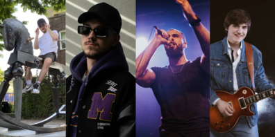 v. l. n. r.: Die Rheintaler Affect, CHA$eR, Kronov und Leandro Raunjak sind mit dabei.