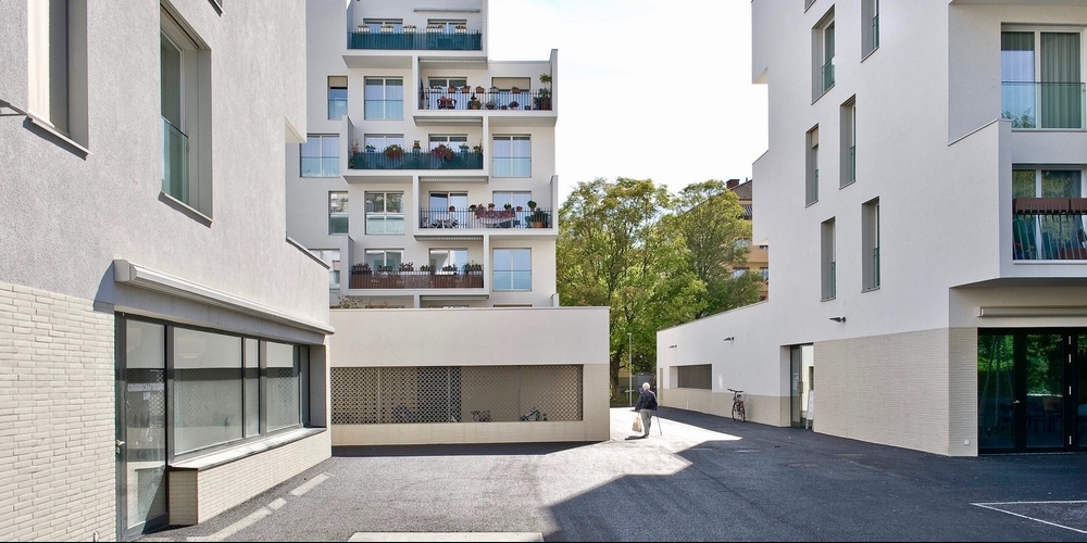 Die neu erstellte SAW-Siedlung Frieden im Kreis 11 besteht aus vier Häusern mit ingesamt 93 1,5- bis 3,5-Zimmer-Wohnungen.