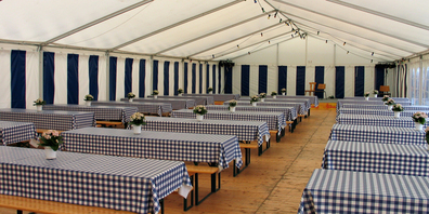 Die Plätze im «Heerbrugger Festzelt» werden am Wochenende mit Sicherheit gefüllt sein