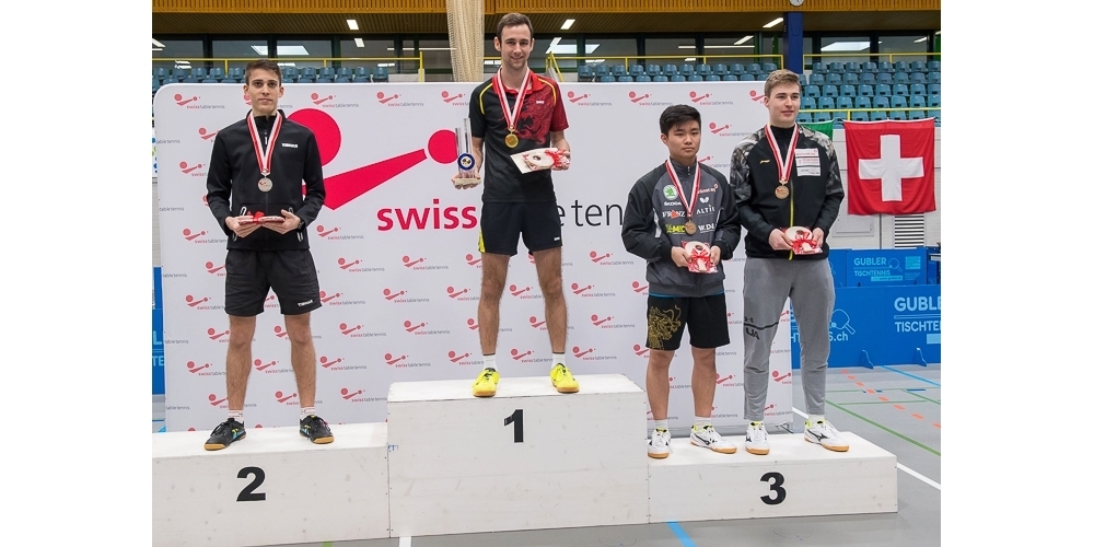Herren Einzel: 1. Weber Lionel (Rio-Star Muttenz), 2. Hardmeier Elias (Neuhausen), 3. Osiro Shinohara Pedro Ryu (Rio-Star Muttenz), Tschanz Cédric (Rio-Star Muttenz)