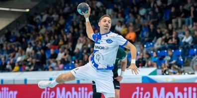 GC Amicitia (im Bild Adi Blättler) trennten sich in einem hochspannenden Spiel gegen Wacker Thun mit einem leistungsgerechten 30:30.
