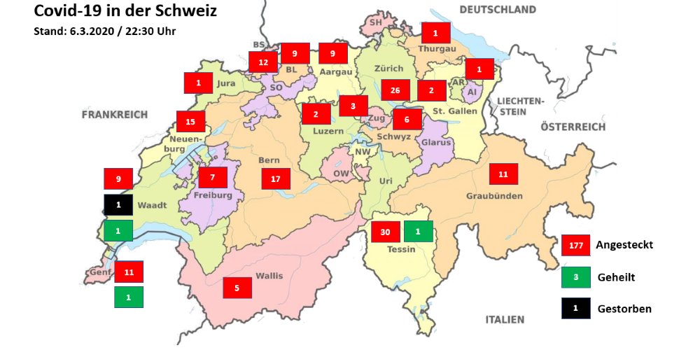 Die Daten stammen von den Kantonen.