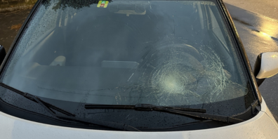 Bild vom Unfallwagen. 