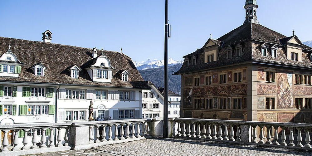 Das Rathaus in Schwyz, in dem auch die Gerichte tagen. (Archivaufnahme)