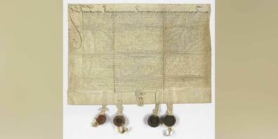 Bild der Urkunde respektive des Bundsbriefs.